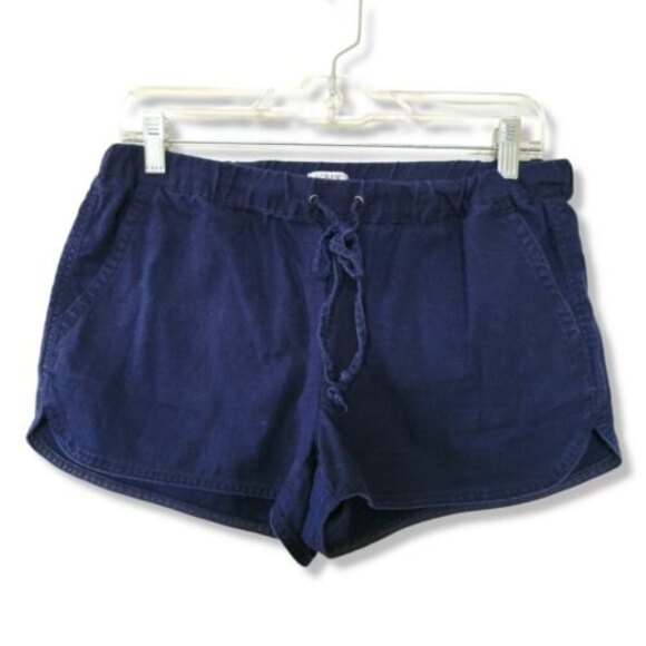 J. Crew Linen shorts with Elastic drawstring Tie Front Shorts in Navy Size XS - Picture 1 of 9